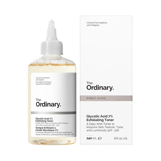 Kliknij na zdjęcie, aby je powiększyć The Ordinary Glycolic Acid 7% Exfoliating Toner Glykolsäure-Toner 240 ml