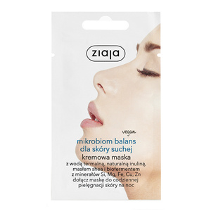 Ziaja Microbiome Balance für trockene Haut – cremige Nachtgesichtsmaske 7 ml