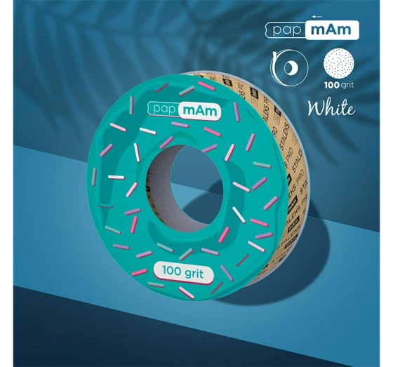 Staleks Pro Weißes Schleifband papmAm Expert 100 grit auf Rolle 7 m