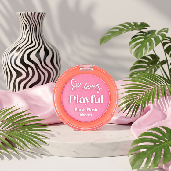 Kliknij na zdjęcie, aby je powiększyć Lovely Playful Blush Flush – cremig-pudriges Rouge 01 Girly 7 g