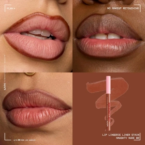 NYX Professional Makeup Lip Lingerie Wasserfester Lippenkonturenstift mit Tint 02 Naughty Nude 1 ml