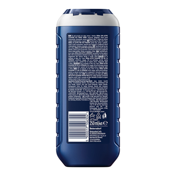 NIVEA MEN Protect&Care 3-in-1-Duschgel für Männer, 250 ml