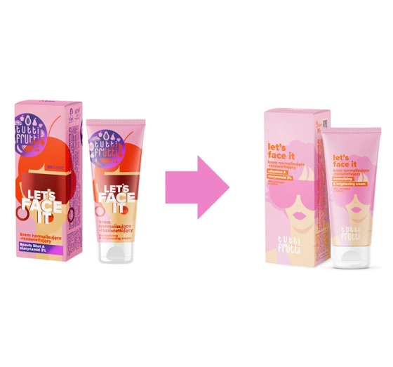 Kliknij na zdjęcie, aby je powiększyć Tutti Frutti Let's Face It – ausgleichende und aufhellende Gesichtscreme 50 ml