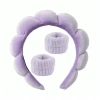Top Choice Kosmetik-Frottee-Stirnband mit Handgelenkbändern – Violett