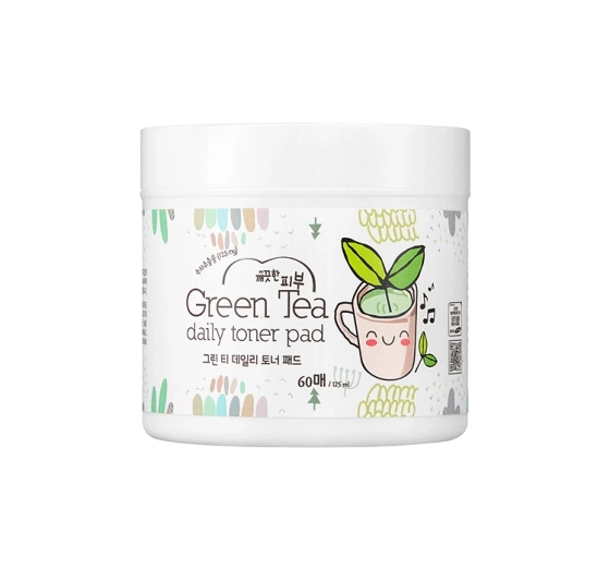 Kliknij na zdjęcie, aby je powiększyć Esfolio Green Tea Gesichtstoner-Pads mit Grüntee-Extrakt 60 Stück