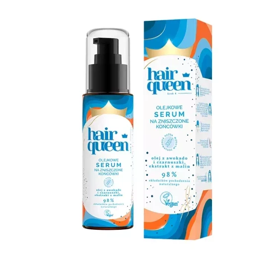 Kliknij na zdjęcie, aby je powiększyć HAIR QUEEN ÖLSERUM FÜR HAARSPITZEN 80ML