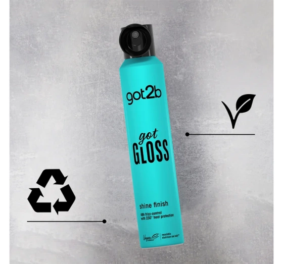 Kliknij na zdjęcie, aby je powiększyć GOT2B GOT GLOSS SHINE FINISH SPRAY FÜR HAARE 200ML