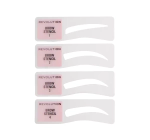 MAKEUP REVOLUTION BROW POWDER AUGENBRAUENSET STEMPEL + SCHABLONEN MEDIUM BROWN
