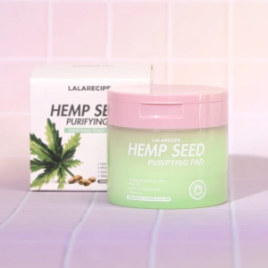LalaRecipe Hemp Seed Purifying Pad – beruhigende Gesichts-Tonisierungspads, 70 Stück