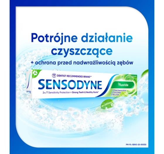 Sensodyne Fluoride Zahnpasta mit Fluorid zum Schutz vor Karies, 75 ml