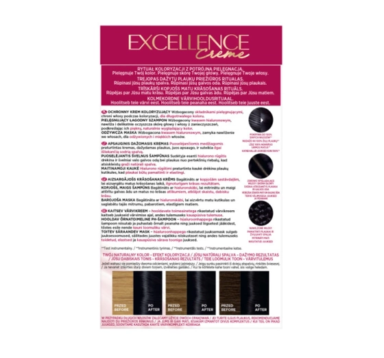LOREAL EXCELLENCE CREME HAARFARBE 100 SCHWARZ