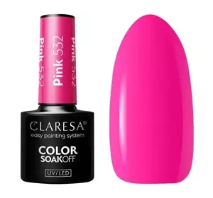 CLARESA SOAK OFF HYBRIDLACK PINK 532 5G