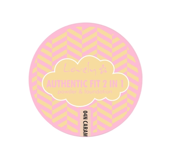 LOVELY AUTHENTIC FIT 2IN1 FOUNDATION IN PUDER 04N CARAMEL 9,5G