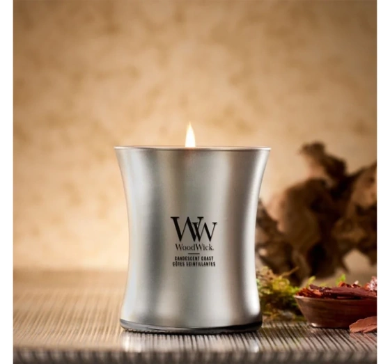 Kliknij na zdjęcie, aby je powiększyć Woodwick Medium Jar Candle Duftkerze Candescent Coast 275 g