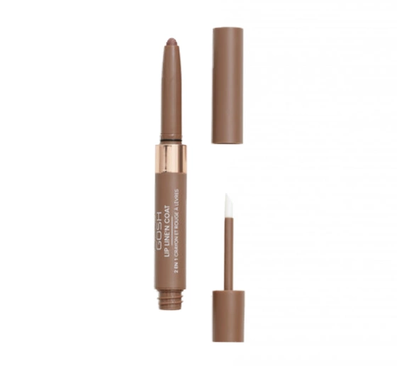 Kliknij na zdjęcie, aby je powiększyć Gosh Lip Line’n Coat Lippenkonturstift + mattes Top 004 Caramel Toffee 2ml