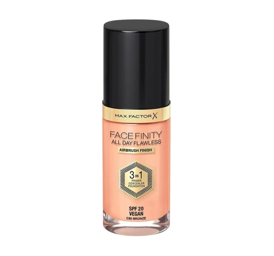 MAX FACTOR FACEFINITY ALL DAY FLAWLESS 3IN1 VEGANE GRUNDIERUNG C80 BRONZE 30ML