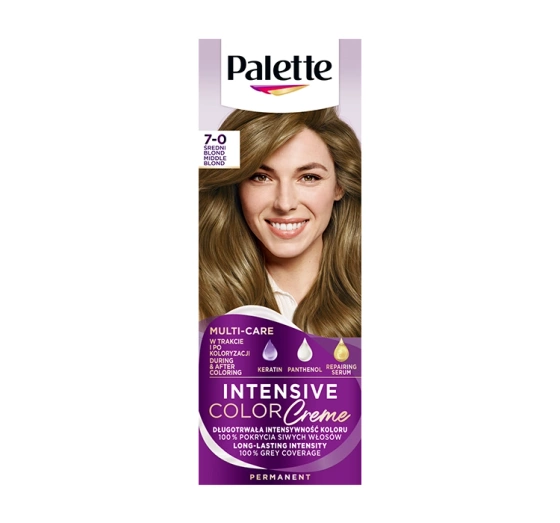 Kliknij na zdjęcie, aby je powiększyć Palette Intensive Color Creme Haarfarbe 7-0 Mittelblond