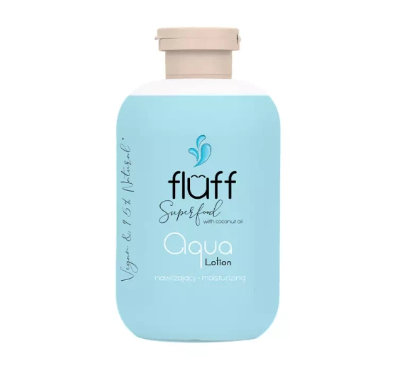 Kliknij na zdjęcie, aby je powiększyć FLUFF SUPERFOOD AQUA LOTION FEUCHTIGKEITSSPENDENDE KÖRPERLOTION 300ML