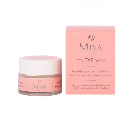Kliknij na zdjęcie, aby je powiększyć MIYA COSMETICS MYEYEHERO FECHTIGKEITSSPENDENDE AUGENCREME 15ML