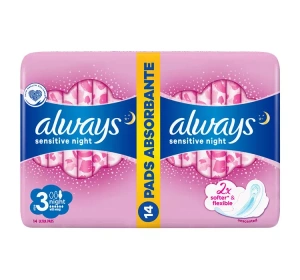 ALWAYS SENSITIVE DAMENBINDEN MIT FLÜGELN 3 NIGHT 14 STÜCK