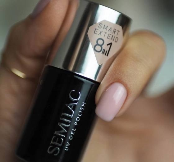 Semilac Smart Extend 8in1 Farbige Hybrid-Basis 809 Tender Pink 7 ml