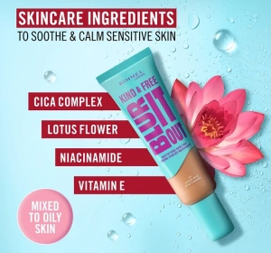 Rimmel Kind & Free Blur It Out Leichte mattierende Foundation 163 Golden Vanilla 30ml