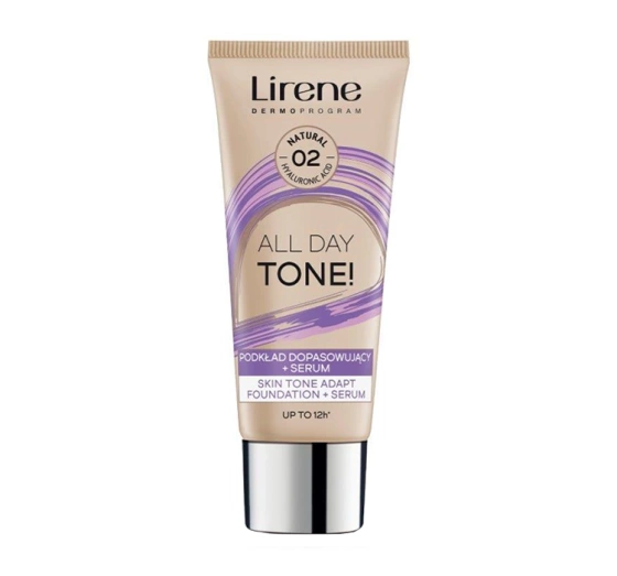 Lirene All Day Tone! Anpassendes Make-up + Serum 02 Natural 30 ml