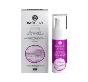 BasicLab Esteticus stimulierendes Peptide-Serum für das Gesicht zur Nachtpflege mit 25 % Peptide-Komplex, 30 ml