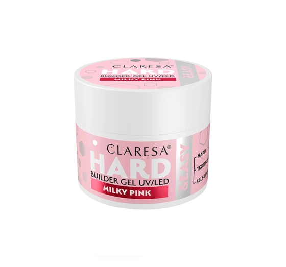 Kliknij na zdjęcie, aby je powiększyć Claresa Hard & Easy Aufbaugel Milky Pink 12 g