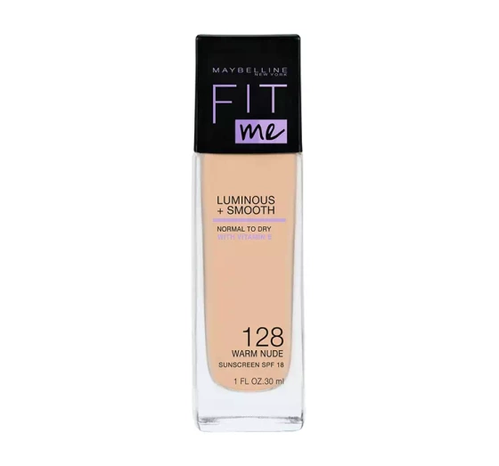 MAYBELLINE FIT ME LUMINOUS + SMOOTH FOUNDATION 128 WARM NUDE 30ML