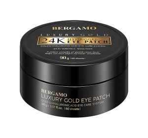 Bergamo 24K Luxury Gold Hydrogel-Augenpads, 60 Stück