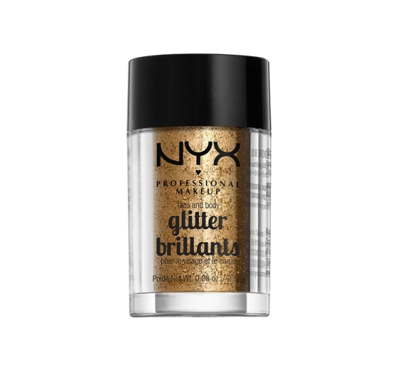 Kliknij na zdjęcie, aby je powiększyć NYX PROFESSIONAL MAKEUP GLITTER BRILLANTS 05 GOLD 2,5G