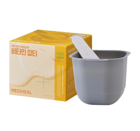 Kliknij na zdjęcie, aby je powiększyć Mediheal Derma Modeling Pack Vitamin Brightening Gesichtspflege-Set Algenmaske 28 g + Serum 2 ml