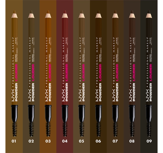 Kliknij na zdjęcie, aby je powiększyć NYX PROFESSIONAL MAKEUP POWDER LOUDER AUGENBRAUENSTIFT 02 TAUPE 1,15G