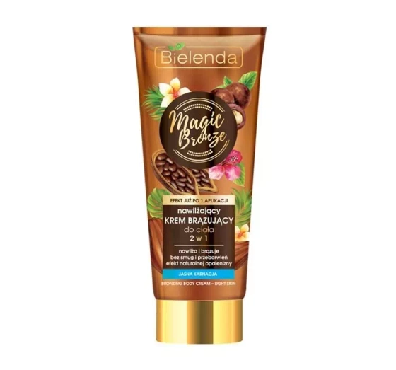 Kliknij na zdjęcie, aby je powiększyć BIELENDA MAGIC BRONZE 2IN1 FEUCHTIGKEITSSPENDENDE BRÄUNUNGSCREME HELLER TEINT 200ML