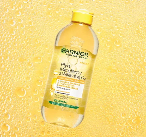 Kliknij na zdjęcie, aby je powiększyć GARNIER SKIN NATURALS VITAMIN C MIZELLENWASSER 400ML