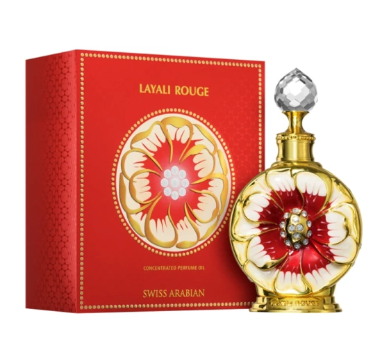Kliknij na zdjęcie, aby je powiększyć Swiss Arabian Layali Rouge Perfume Oil 15 ml
