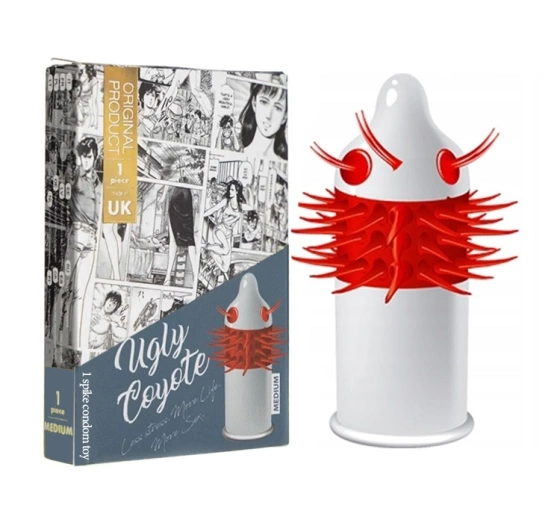 Kliknij na zdjęcie, aby je powiększyć EGZO STIMULIERENDES KONDOM MIT NOPPEN UGLY COYOTE MEDIUM 1 STÜCK