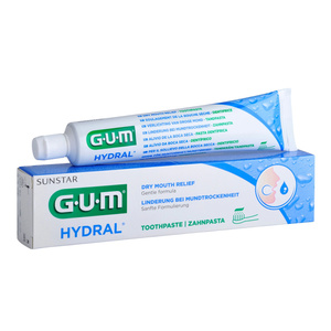 Sunstar GUM Hydral – milde Zahnpasta für Menschen mit Mundtrockenheit 75 ml