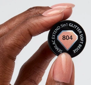 SEMILAC EXTEND 5 IN 1 BASIS LACK TOP 804 GLITTER SOFT BEIGE 7 ML