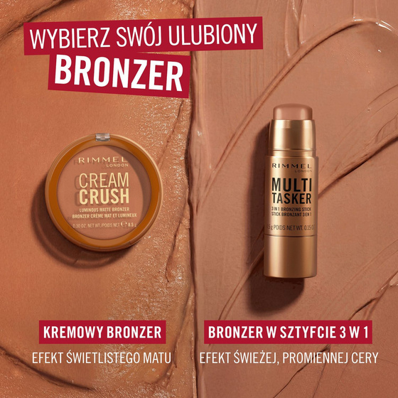 Rimmel Cream Crush Gesichtsbronzer mit strahlendem Matt-Effekt 002 Cappuccino 8,5 g