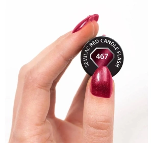 Semilac Silk Effect UV-Hybridlack 467 Red Candle Flash 7 ml