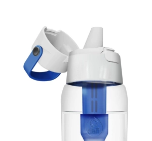 Dafi Solid Filterflasche mit Aktivkohlefilter 0,5 l Blau