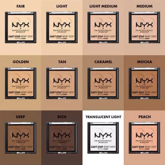 NYX PROFESSIONAL MAKEUP CAN'T STOP WON'T STOP MATTIERENDES PUDER 07 CARAMEL 6G