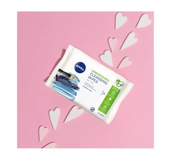 Kliknij na zdjęcie, aby je powiększyć NIVEA BIOLOGISCH ABBAUBARE ABSCHMINKTÜCHER FÜR NORMALE HAUT 25 STÜCK