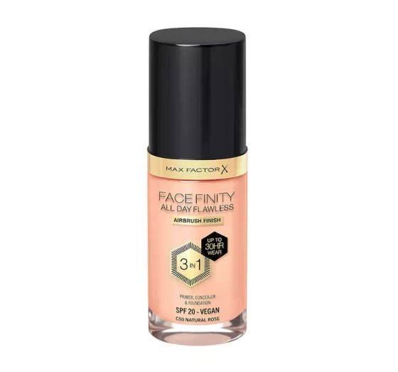 Kliknij na zdjęcie, aby je powiększyć MAX FACTOR FACEFINITY ALL DAY FLAWLESS 3IN1 VEGANE GRUNDIERUNG C50 NATURAL ROSE 30ML