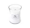 WOODWICK SMALL JAR CANDLE DUFTKERZE WHITE TEAK 85G