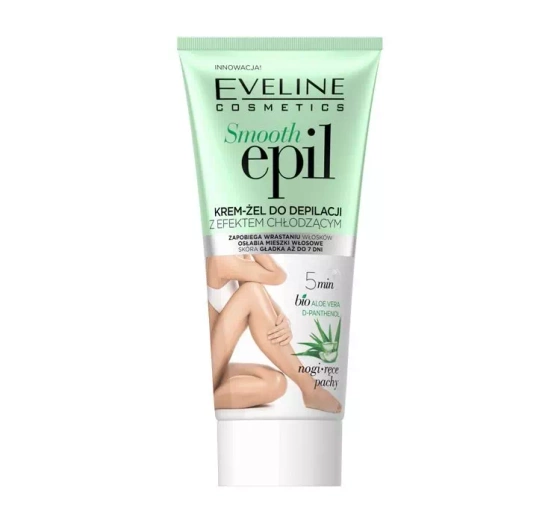Kliknij na zdjęcie, aby je powiększyć EVELINE SMOOTH EPIL ENTHAARUNGS-CREME-GEL MIT KÜHLENDER WIRKUNG 175ML