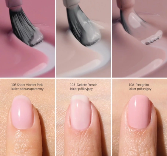 Kliknij na zdjęcie, aby je powiększyć Semilac Nail Lacquer Klassischer Nagellack 103 Sheer Vibrant Pink 9 ml