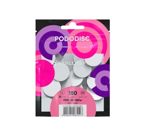 Staleks Pro Pododisc Austauschbare Schleifpads für Pododisc L/25 mm 180 grit 50 Stück